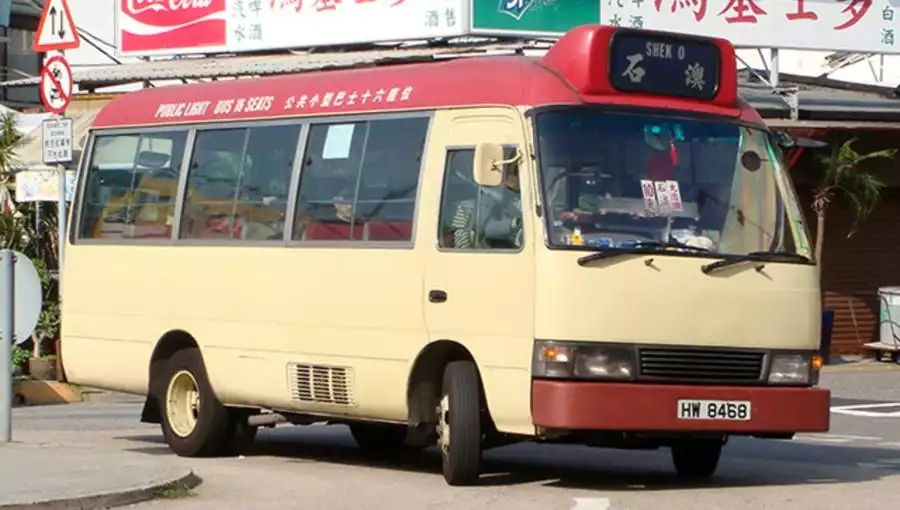 RED MINIBUS FROM SHAU KEI WAN TO DRAGON'S BACK