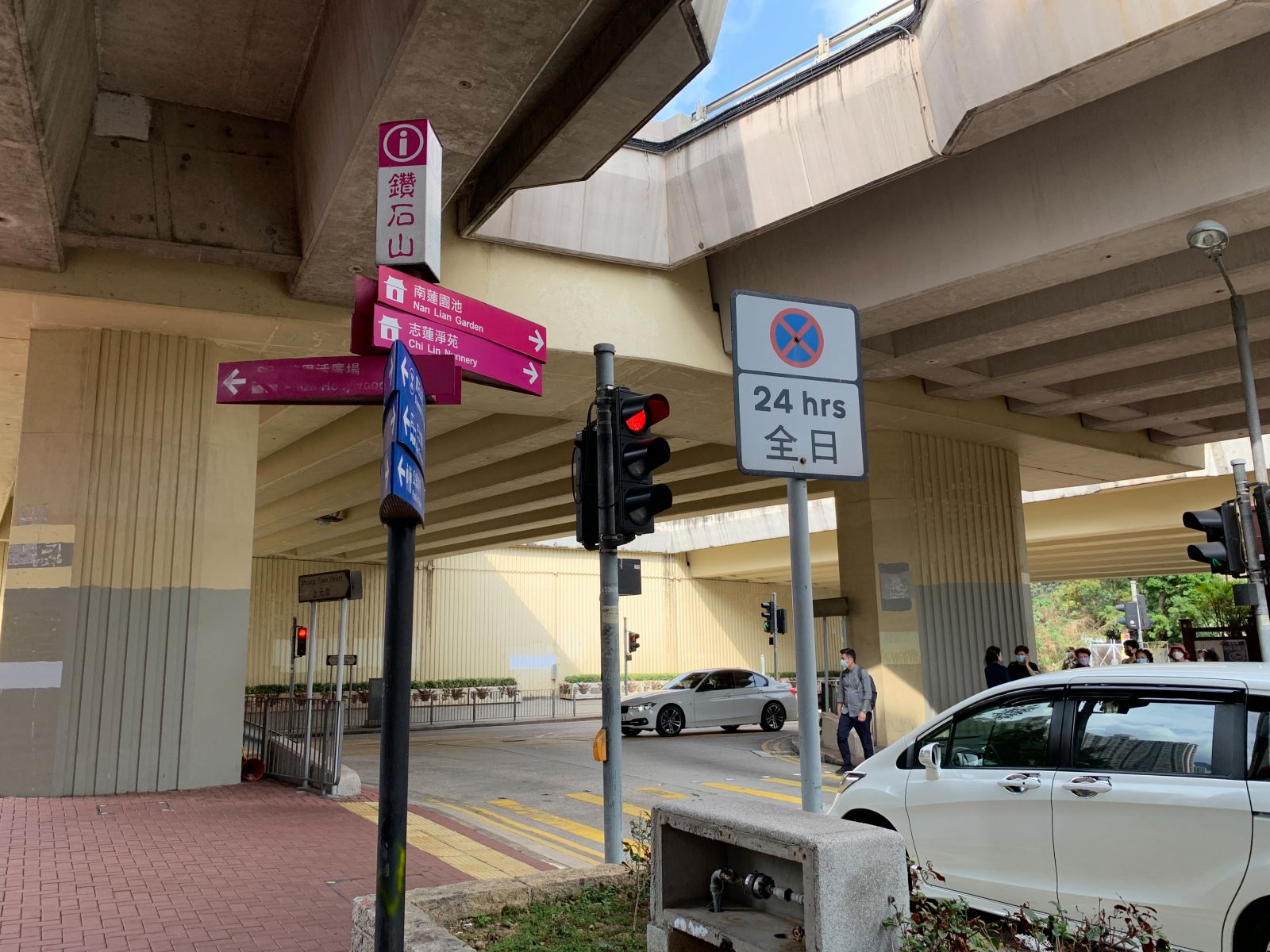 Keep following the sign and cross the road