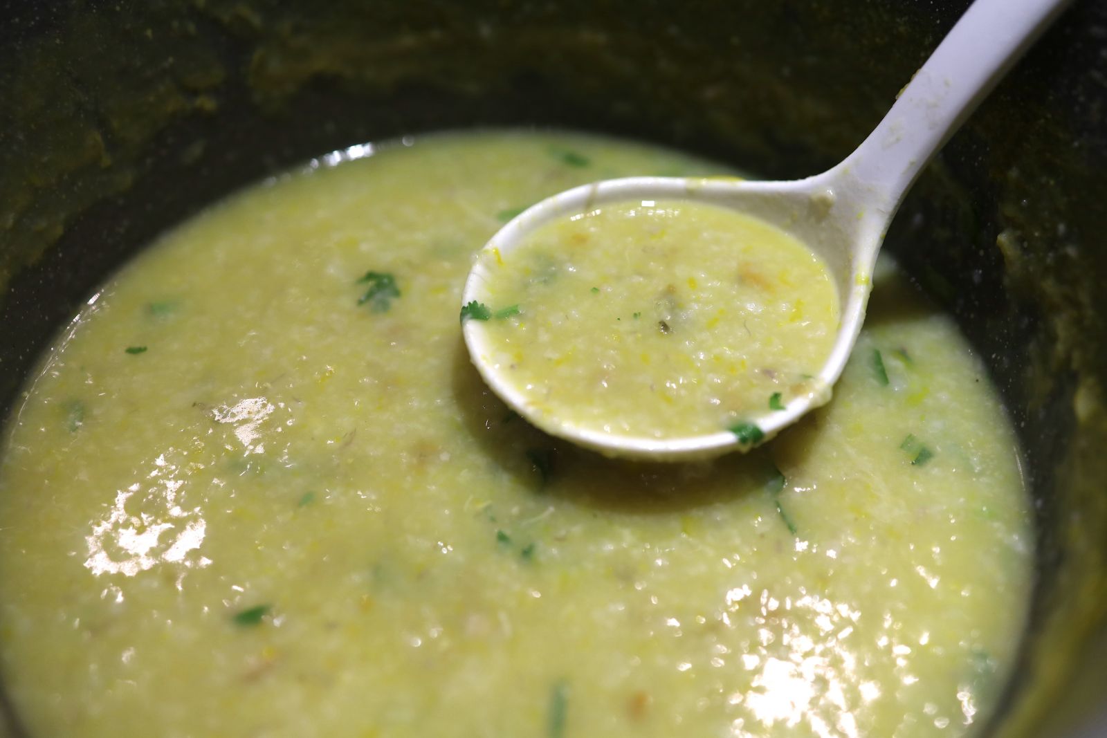 The congee that absorbed all the meat and seafood flavors!
